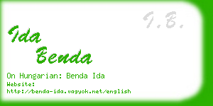 ida benda business card